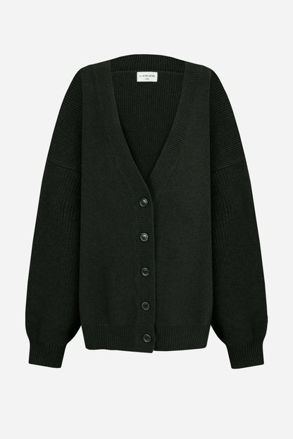 R loose fit boxy knit cardigan - THE BASE