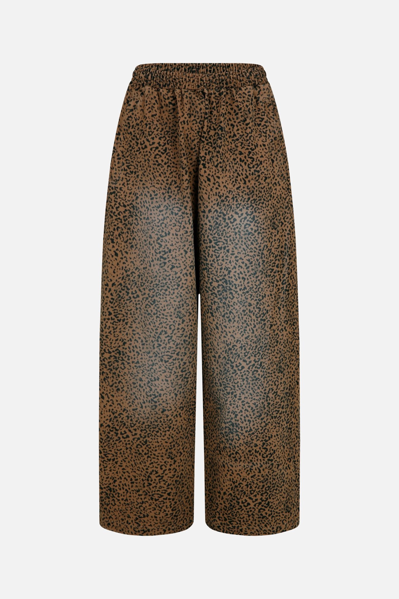 wild 2 leopard banding wide pants - THE BASE